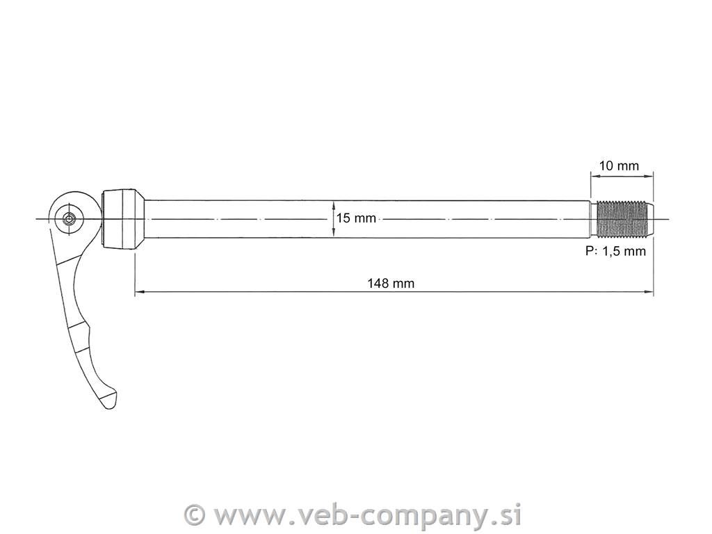 Zapiralo NOVATEC QR269F Thru Axle