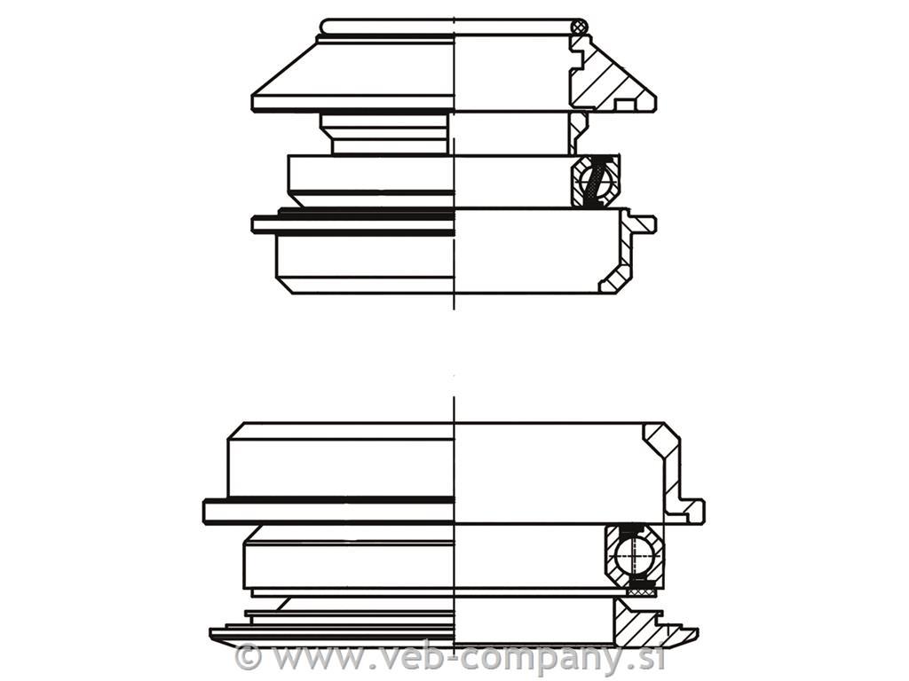 Krmilni Ležaj M-WAVE ZS44/56C 1.1/8"-1.5